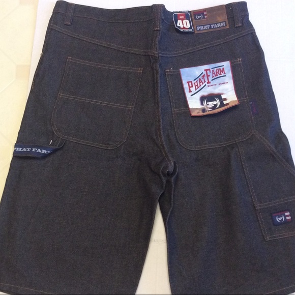 Phat Farm Denim Carpenter Shorts Men Sz 40 NWOT - Picture 3 of 11